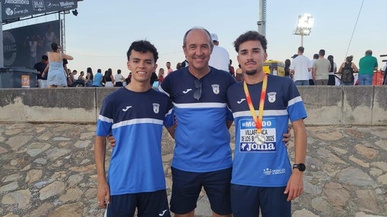 El atleta oliventino Andrés González Pacheco, subcampeón de España en 1500 metros