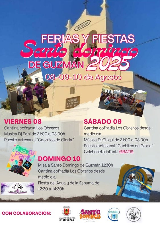 Santo Domingo de Guzmán celebra sus Ferias y Fiestas del 8 al 10 de agosto