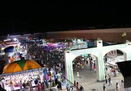 Vista aérea de la Feria de Olivenza.
