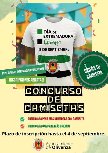 Últimos días de inscripción para el Concurso de Camisetas del Día de Extremadura