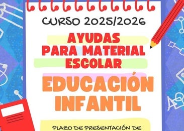 Convocadas las ayudas para libros y material escolar en Educación Infantil