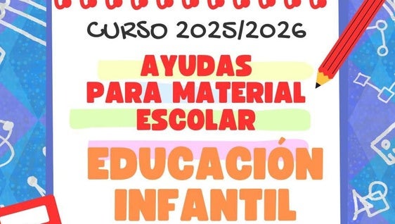 Convocadas las ayudas para libros y material escolar en Educación Infantil