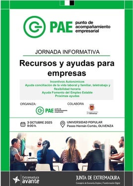 El PAE ofrece acoge una jornada sobre incentivos para empresas