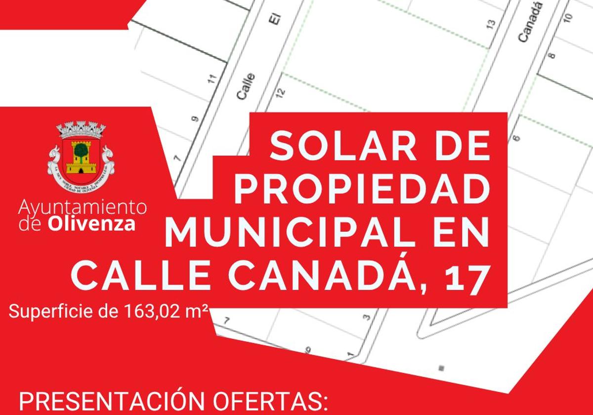 Abierto el plazo de licitación de un solar para construcción de vivienda de protección pública