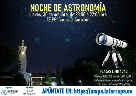 La AMPA del Sagrado Corazón organiza la I Noche de Astronomía