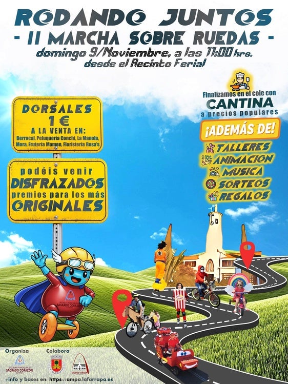 El AMPA del Sagrado Corazón organiza la II Marcha 'Sobre Ruedas'
