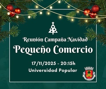 El Consistorio convoca al pequeño comercio a una reunión informativa sobre la campaña de Navidad
