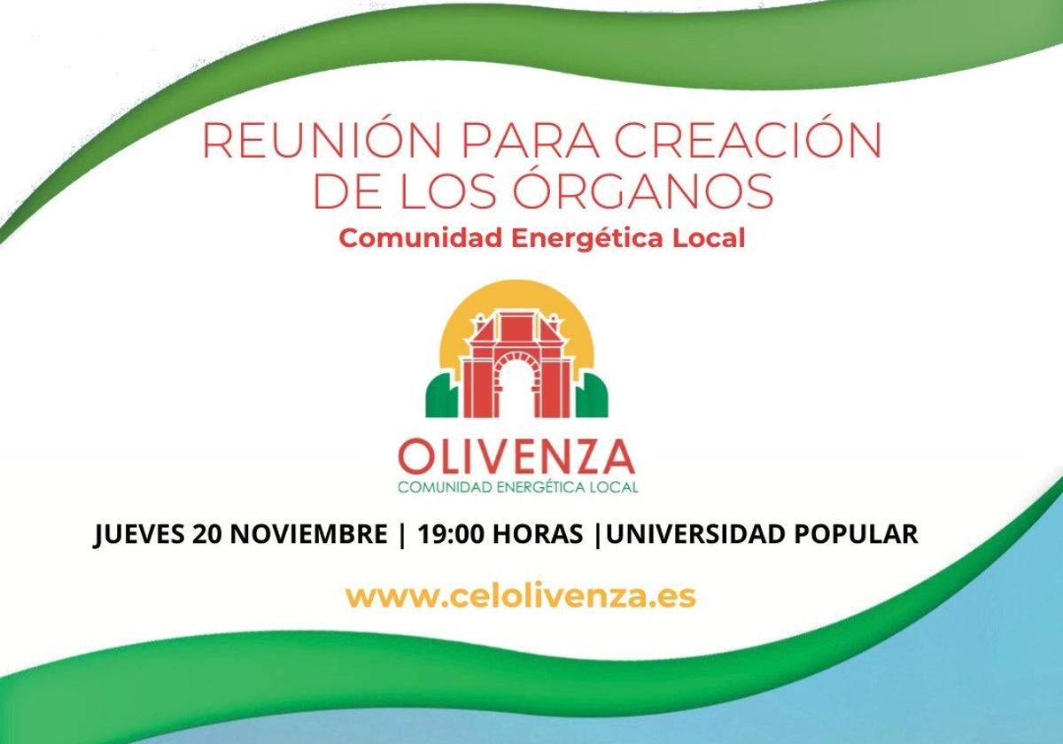 Reunión para constituir los órganos de la Comunidad Energética Local de Olivenza