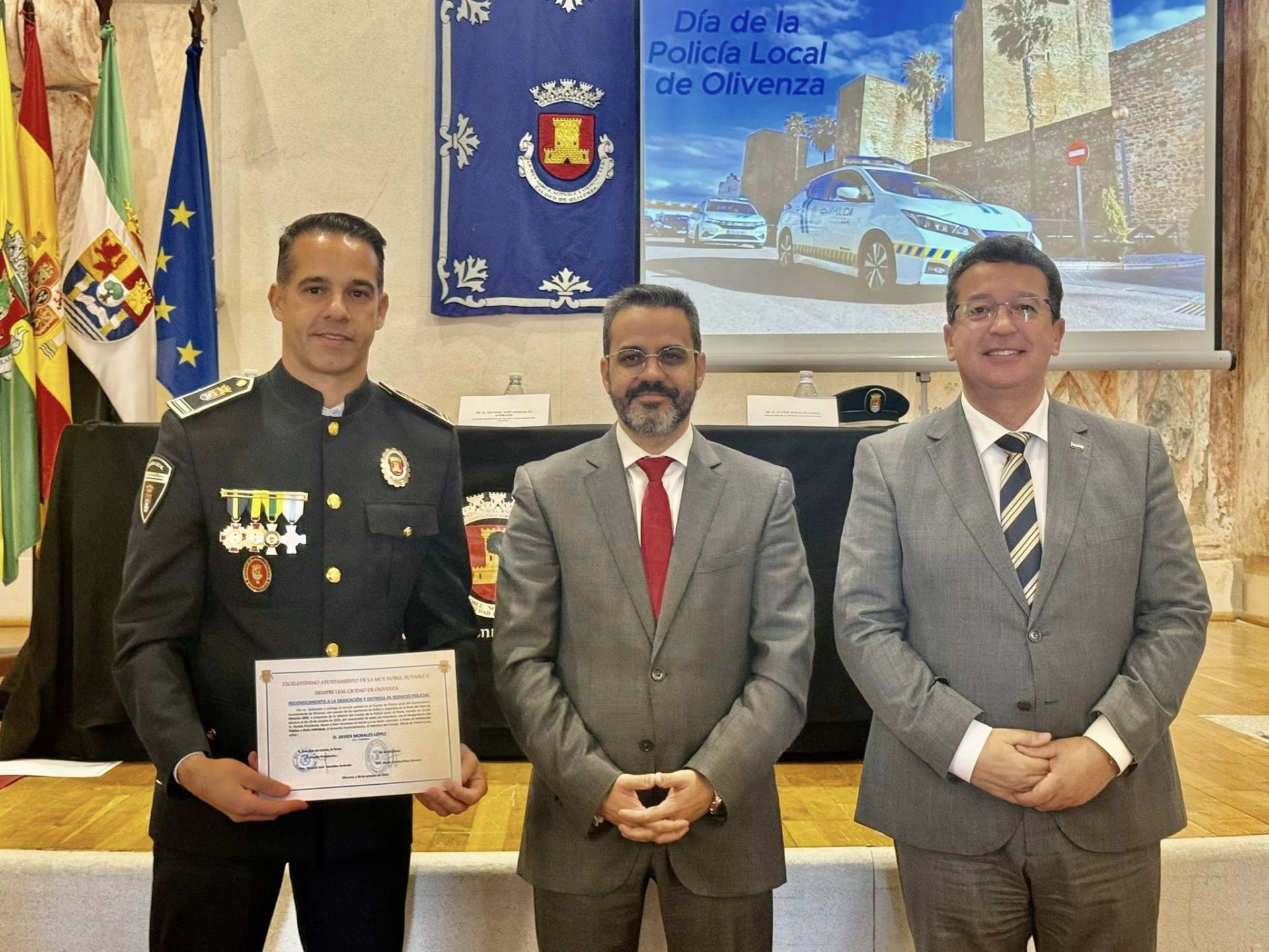 Entregadas 33 distinciones en la conmemoración del V Día de la Policía Local de Olivenza