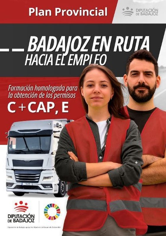 Abierto el plazo de solicitud para obtener permisos profesionales de conducción gratuitos con 'El Plan Badajoz en Ruta'