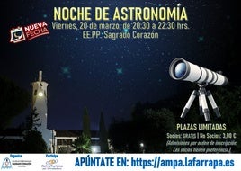 El AMPA del Sagrado Corazón organiza una 'Noche de Astronomía'