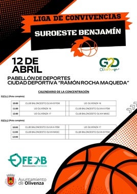Olivenza acoge una jornada de convivencia de baloncesto base en categoría benjamín