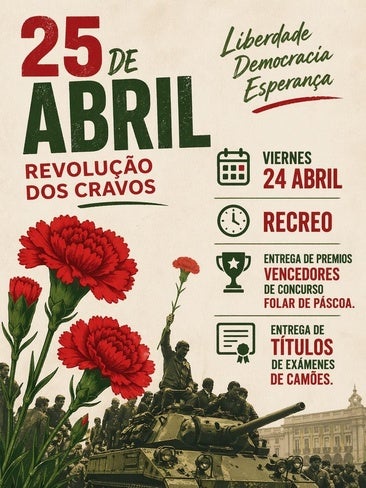 El IES Puente Ajuda rinde homenaje a las tradiciones portuguesas con una gran calle floral