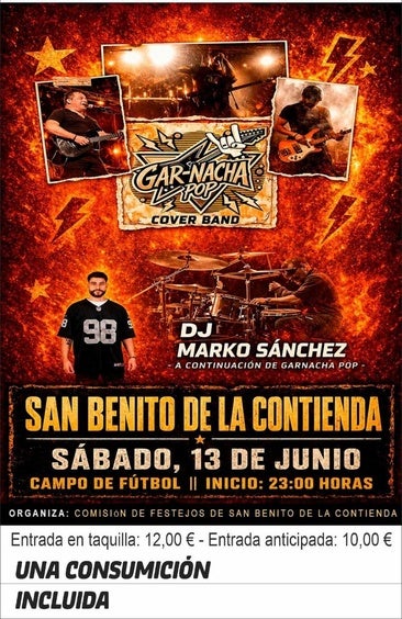 La Noche Musical de San Benito de la Contienda trae música en directo y sesión DJ