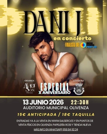 El Auditorio Municipal se llenará de ritmos latinos con Dani J