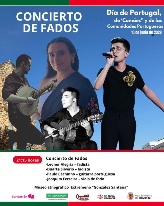 El fado protagoniza esta noche la programación cultural del Día de Portugal en Olivenza
