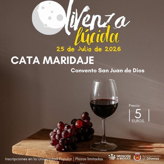 La Cata con Maridaje regresa a Olivenza Lúcida como una de las citas más esperadas del programa