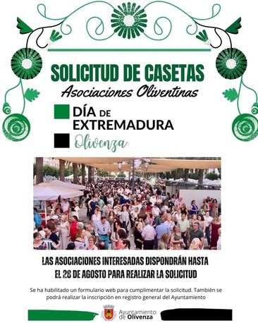 Se abre el plazo para solicitar casetas en el Paseo Grande por el Día de Extremadura