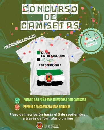 Vuelve el concurso de camisetas por el Día de Extremadura