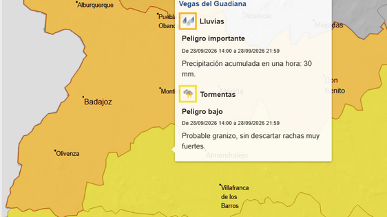 La ciudad estará hoy en alerta naranja por lluvias y tormentas