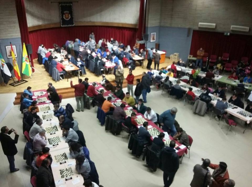 Partidas disputadas el pasado sábado en la Casa de la Cultura de Olivenza. CEDIDA