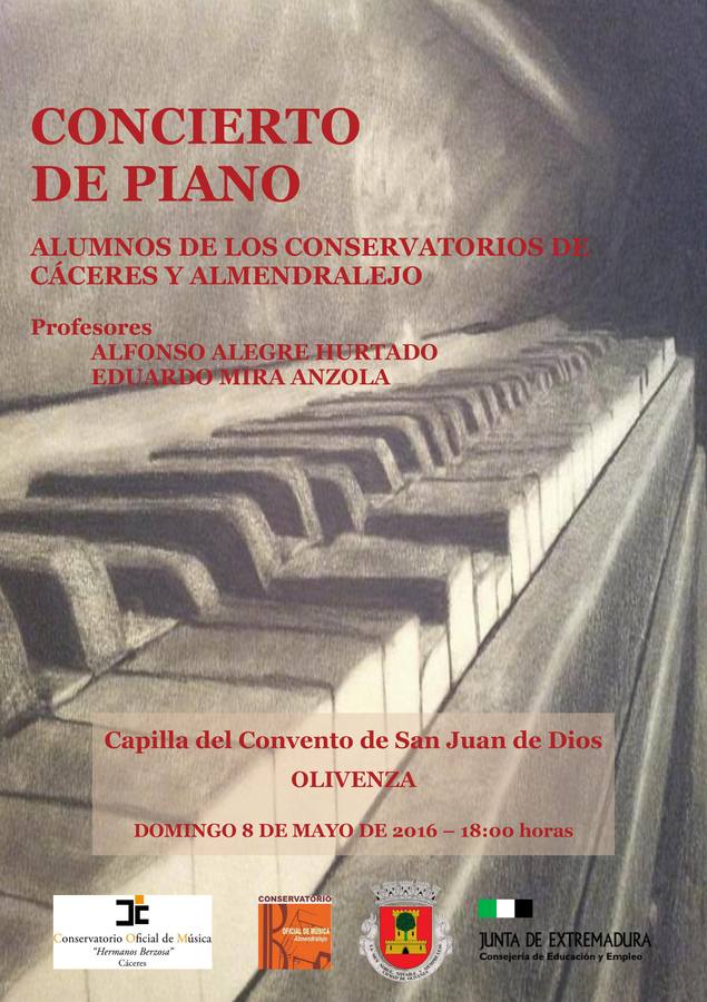 Una veintena de alumnos de Cáceres y Almendralejo ofrecen un concierto de piano en la ciudad