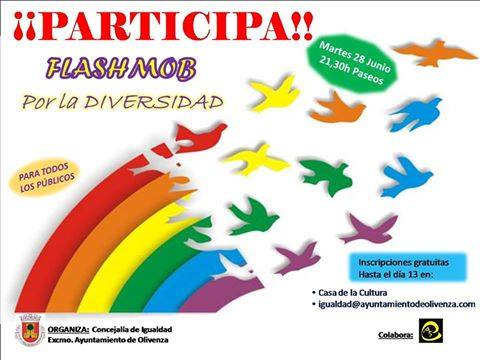 La Concejalía de Igualdad invita a participar en un flashmob por la diversidad