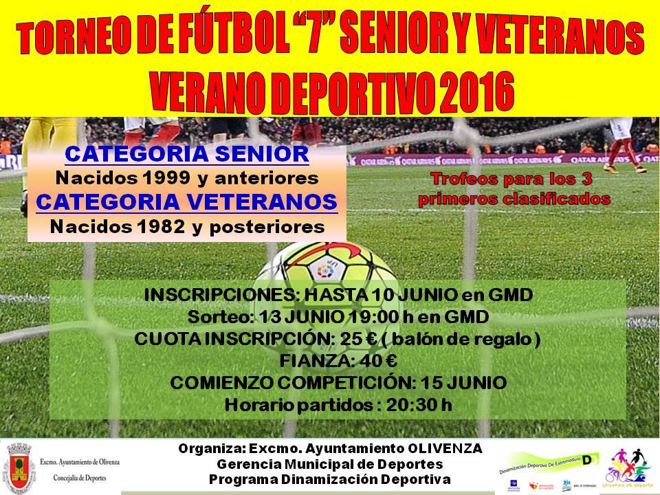 El 15 de junio arranca el Torneo de Fútbol 7 Senior y Veteranos