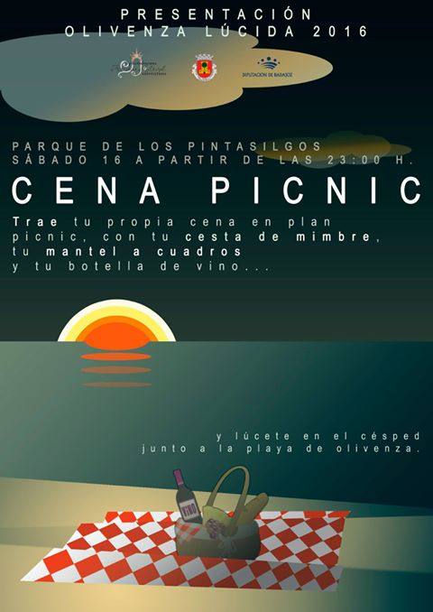 La P.A.C.O. organiza una cena-picnic para presentar ‘Olivenza Lúcida’ en la ‘playa’