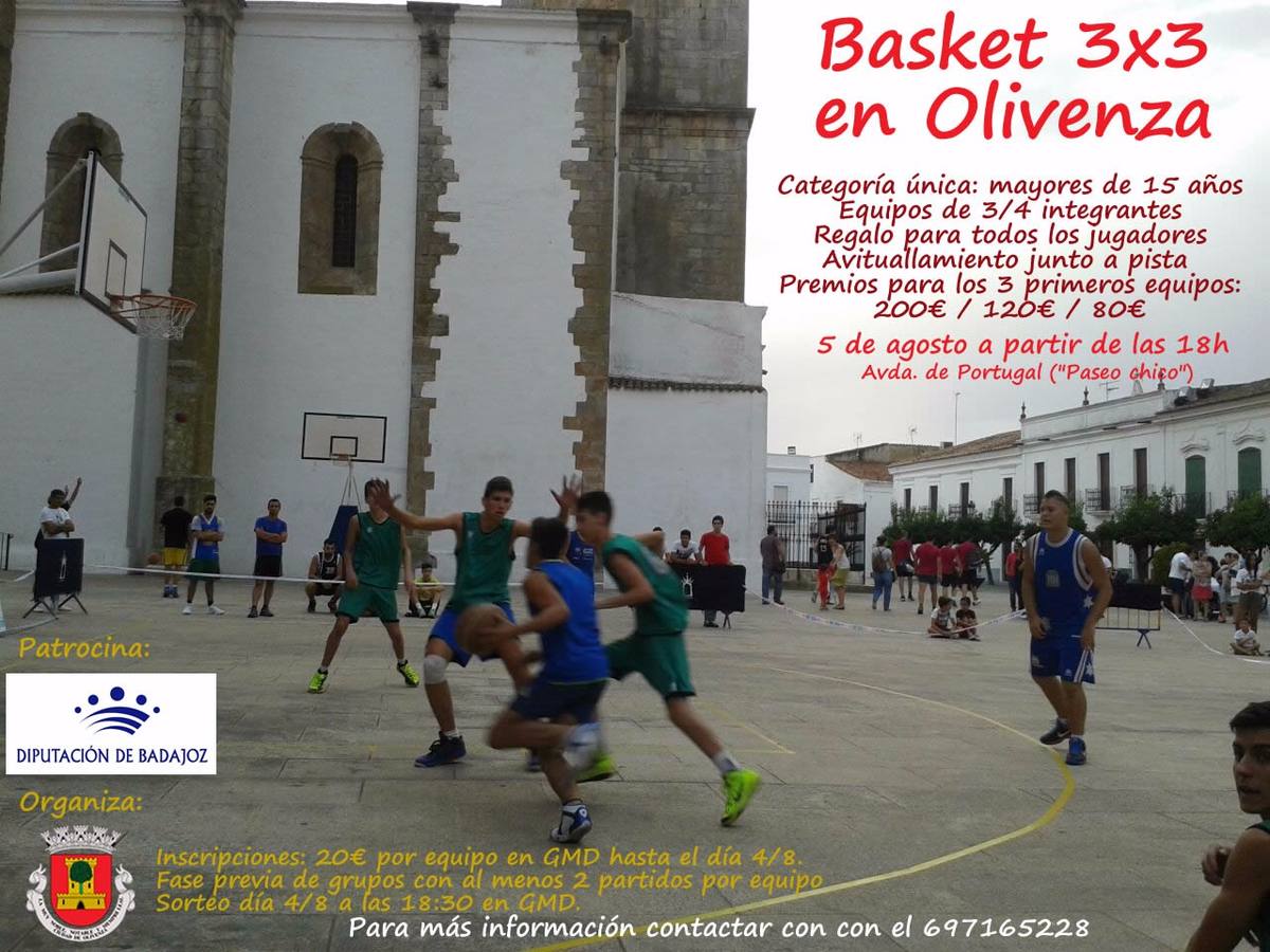 Convocado el ‘Basket 3x3’ que se celebrará en el Paseo Chico