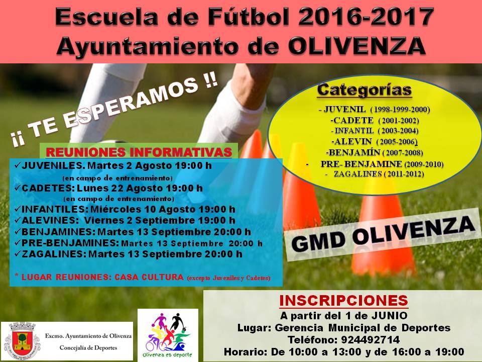 Publicado el calendario de entrenamientos y reuniones informativas de la Escuela Municipal de Fútbol