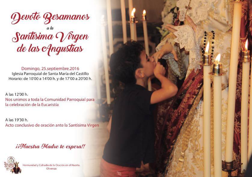 La Oración en el Huerto celebra el Besamanos a la Virgen de las Angustias