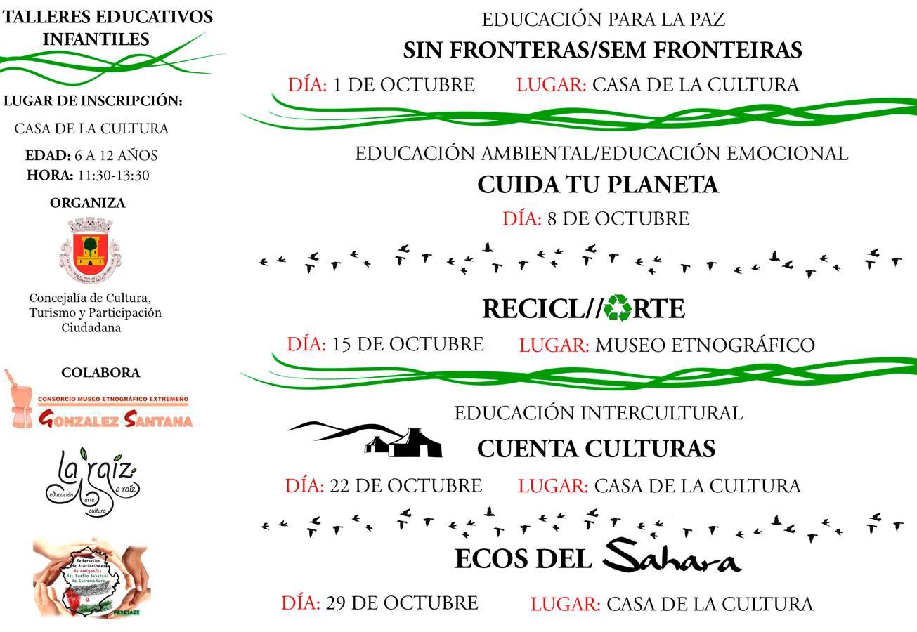 Regresan los talleres infantiles con la educación ambiental y para la convivencia como protagonistas