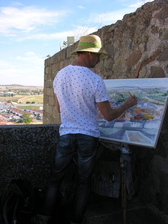 El V Certamen Juan Leyva reúne a una docena de artistas lusos y extremeños
