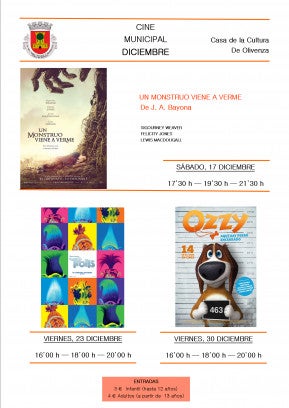 ‘Un monstruo viene a verme’ inaugura el cine de estreno en Olivenza
