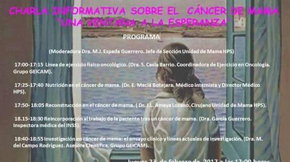 Cartel del programa informativo organizado por 'Sonríe Olivenza'. 