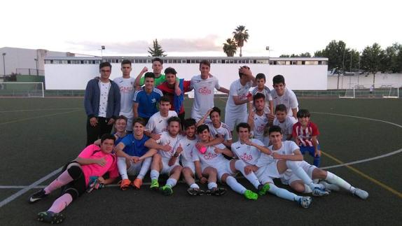 Equipo de Juveniles de la Gerencia Municipal de Deportes (GMD) de Olivenza. 