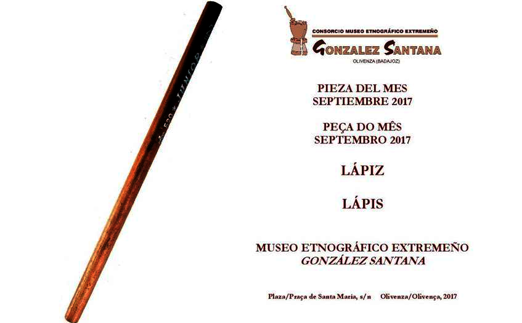 El lápiz, pieza del mes de septiembre del Museo de Olivenza. 