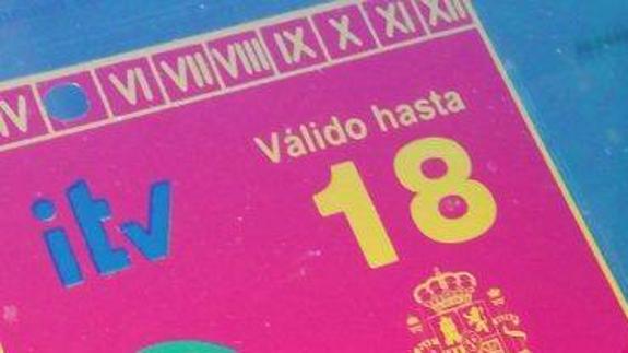Pegatina de ITV de 2018. 