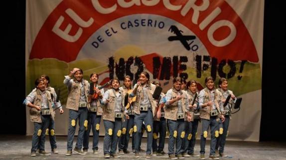 Murga 'Los Camballotas' en su actuación de preliminares. 