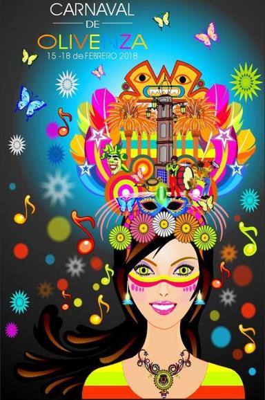 Cartel del Carnaval de Olivenza 2018. 