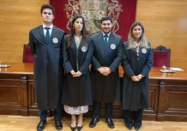 Los jueces Juan González Díaz, María Soledad López Guerra, Pablo Ramos Miranda y Ana Sánchez Piñero, natural de Puebla de la Calzada.