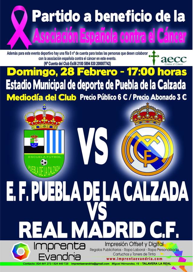 El Real Madrid C.F visita la localidad el domingo 28 para enfrentarse al E.F Puebla de la Calzada