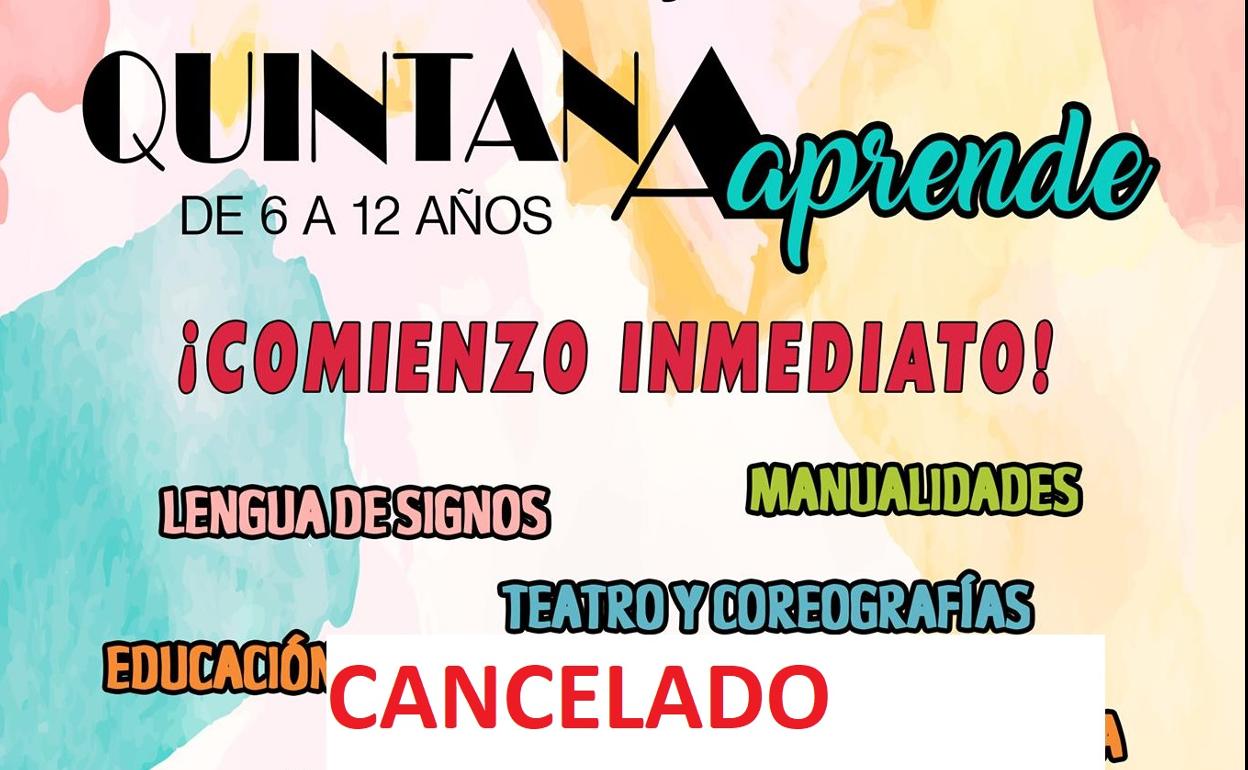 Se cancela el programa 'Aprende Quintana' por falta de inscripciones