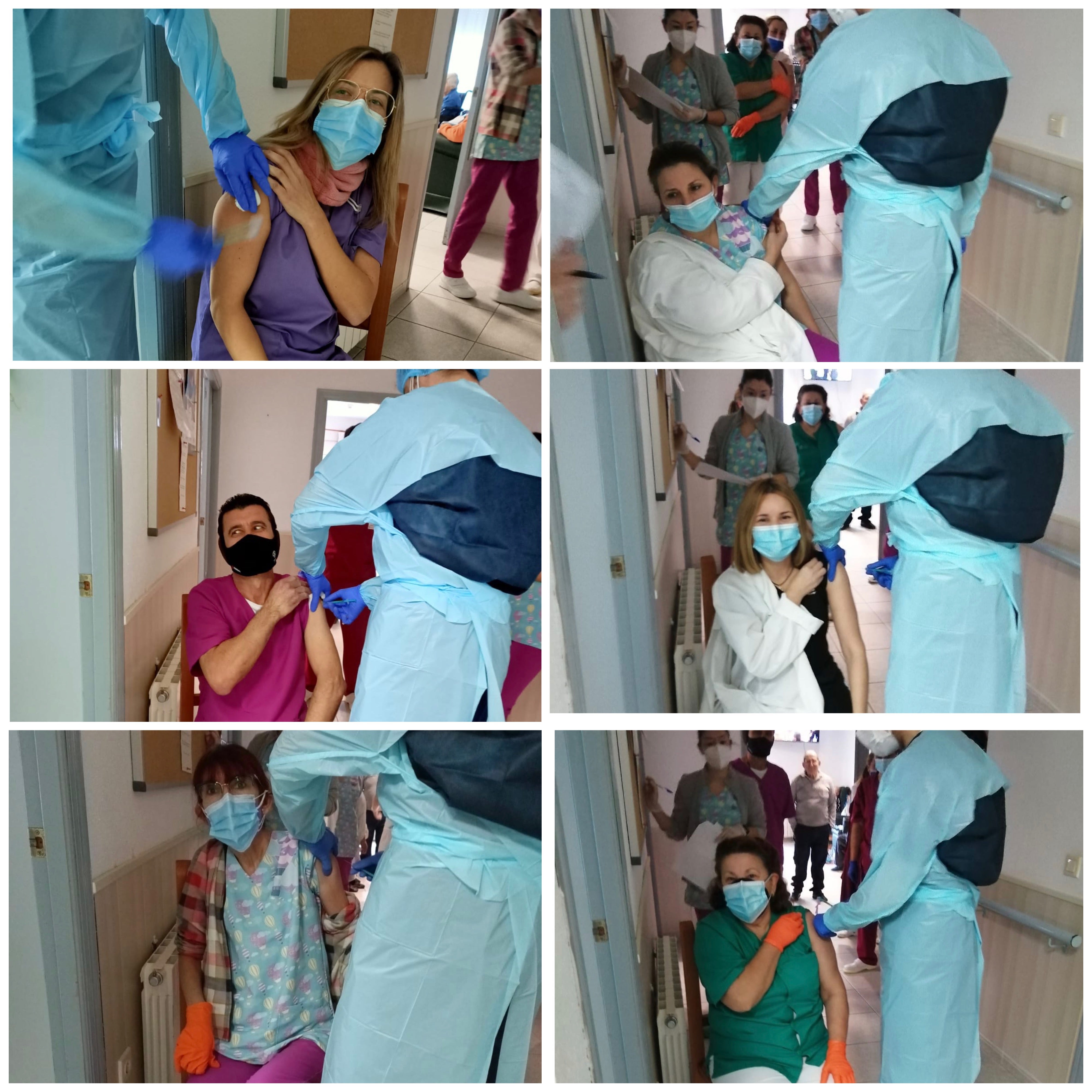 Seis de los nueve trabajadores que se han vacunado 