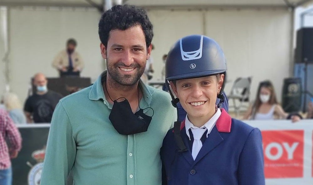 Joaquín con su profesor, Alvaro Pradas 