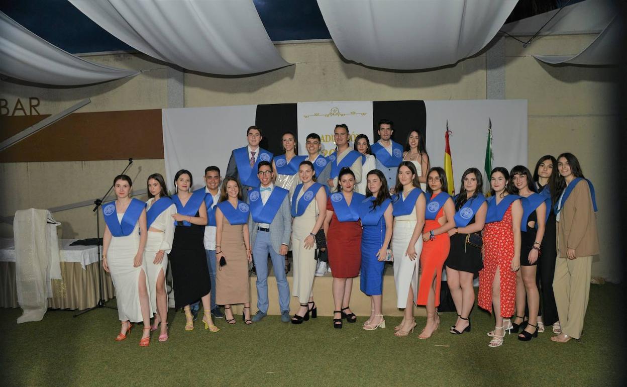 Una de las clases de Segundo de Bachillerato en la graduación 