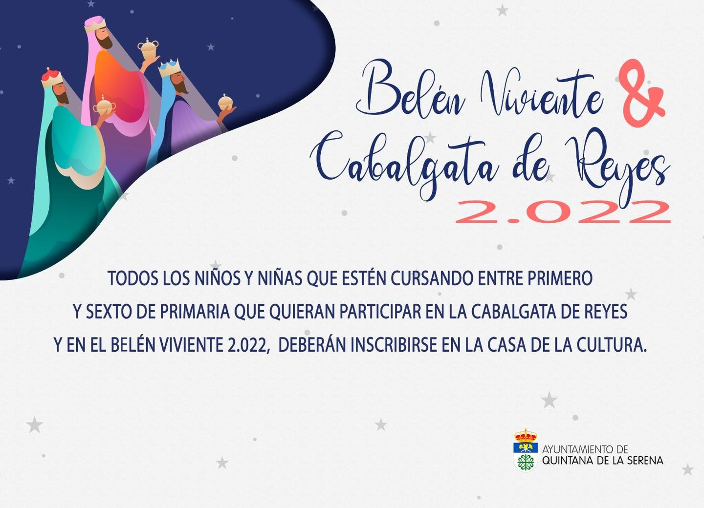 Los niños que quieran participar en la Cabalgata de Reyes deben inscribirse en la casa de la cultura