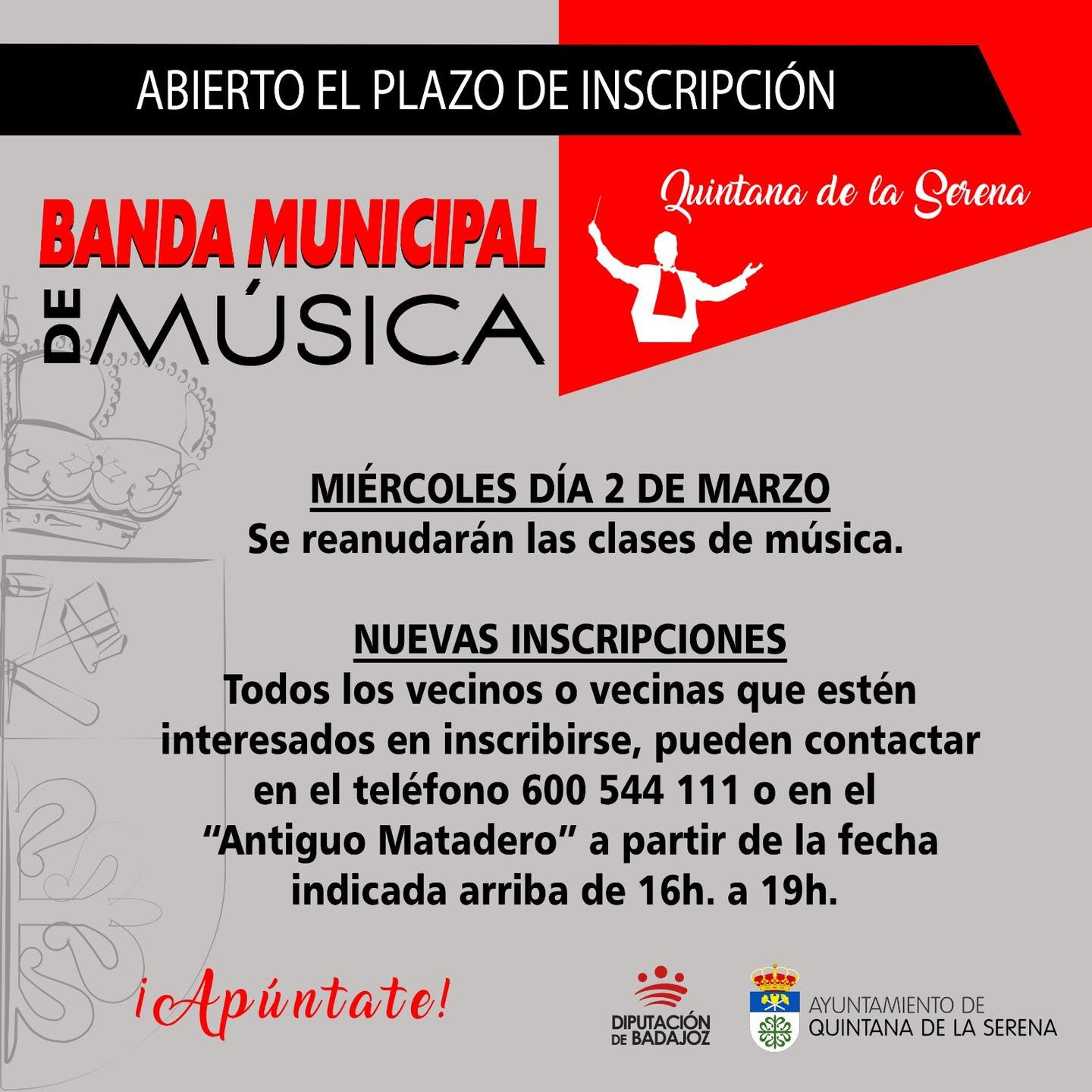 Regresan las clases de la banda municipal de música