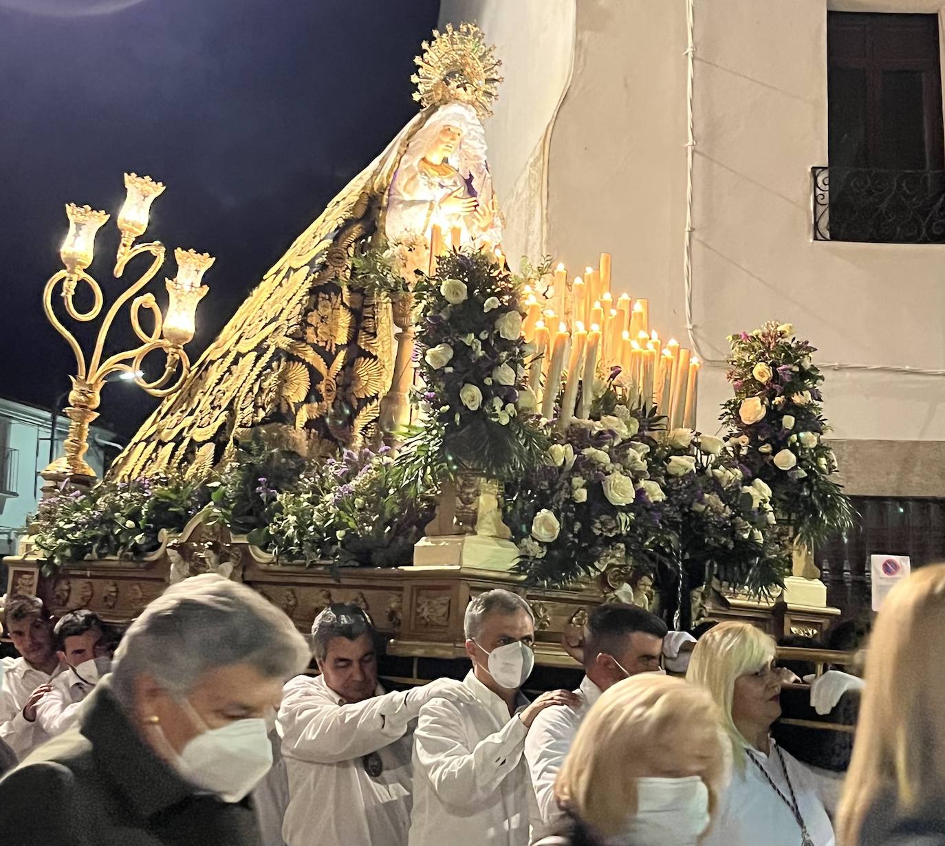 La imagen de la Virgen de la Soledad 